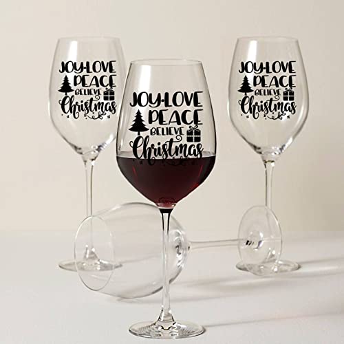 Verres à vin rouge raffinés 500 ml design Joy Love Peace - 8