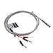 TWTADE PT100 Waterproof Temperature Sensor Three-wire System，Stainless Steel Probe(4×30MM) Range:-50℃-200℃ (6.6Feet) MT-6340-30mm