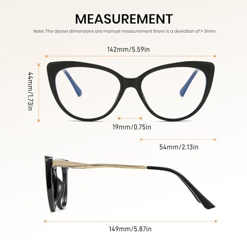 Image of Cyxus Cat Eye Blue Light Glasses for Women Reduce Eye Strain 8144 | Eye Protection,UV Protection,Ideal for Office Work Daily Wear