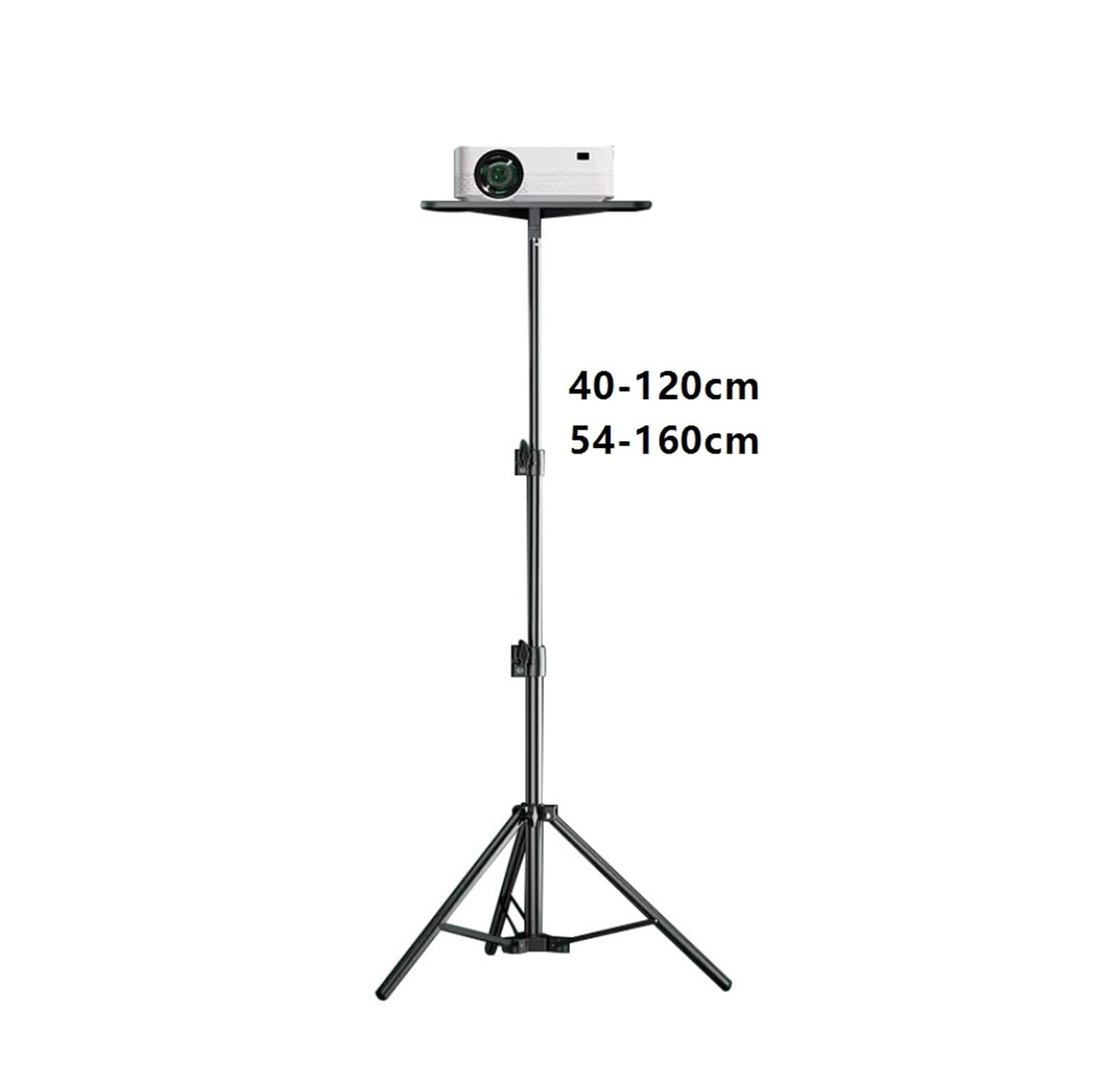 Support réglable - Plateau sans Perforation pour Studio à Domicile et Bureau - Support de trépied Polyvalent - Plateau de projecteur d'intérieur idéal (Noir 40), Noir, 40, 120 cm