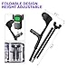 Forearm Crutches (One Pair) for Adults, Folding Forearm Crutches Adults Lightweight Height-Adjustable, Open Cuff, Aluminium with Rubber Ergonomic Handles