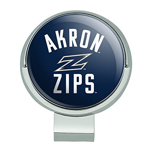GRAPHICS & MORE University of Akron Zips Logo Golf Hat Clip with Magnetic Ball Marker
