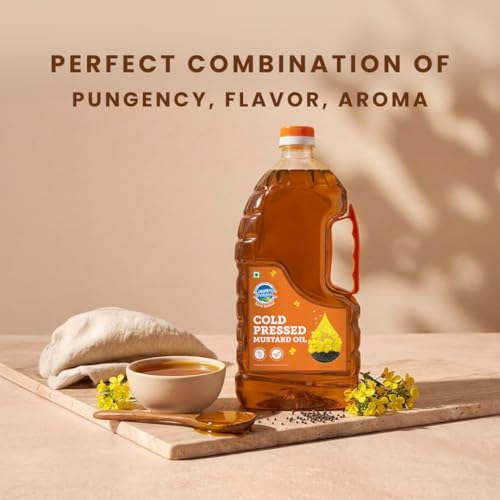Image of Country Delight Mustard Oil | Non-Refined Cold-Pressed Mustard Oil | Traditional Kohlu Extraction | Rich Aroma & Authentic Taste | 1.8L