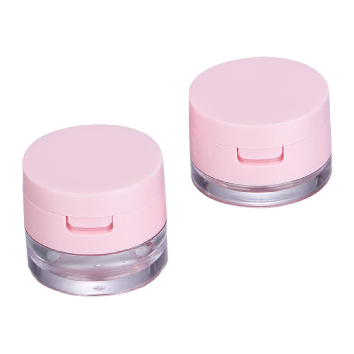 STAHAD Makeup Powder Container 2 Sets Ing Power Reusable Powder Beauty Toilet Clamshell Cases Outdoor Loose Cases: Makeup for Container Holder Sub Travel Pink Women's Case Face Powder Case