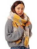 Style Slice Women's Tartan Scarf Thick Warm Blanket Ladies Scarves, Plaid Check Long Large Oversized Soft Shawl and Wrap Christmas Gifts for Women