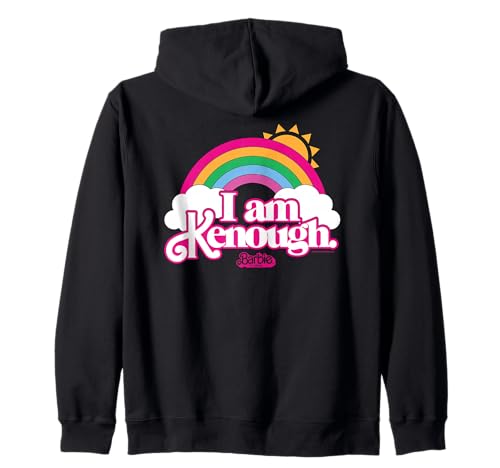 Barbie The Movie - I Am Kenough Rainbow Clouds Zip Hoodie