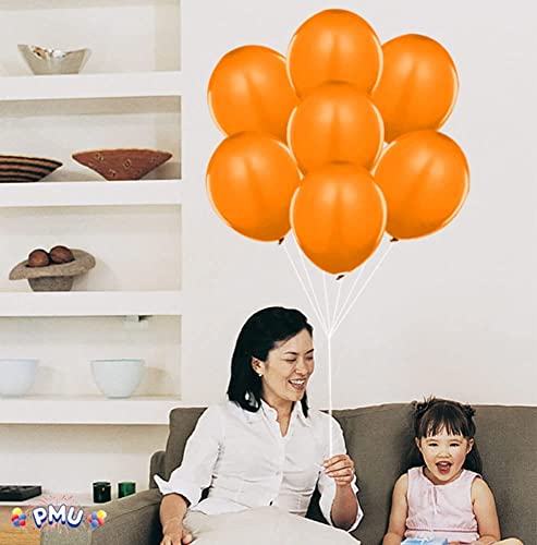Pmu 11 Inch Latex Balloons Orange (Premium Helium Quality) Pkg/100 #TOP5