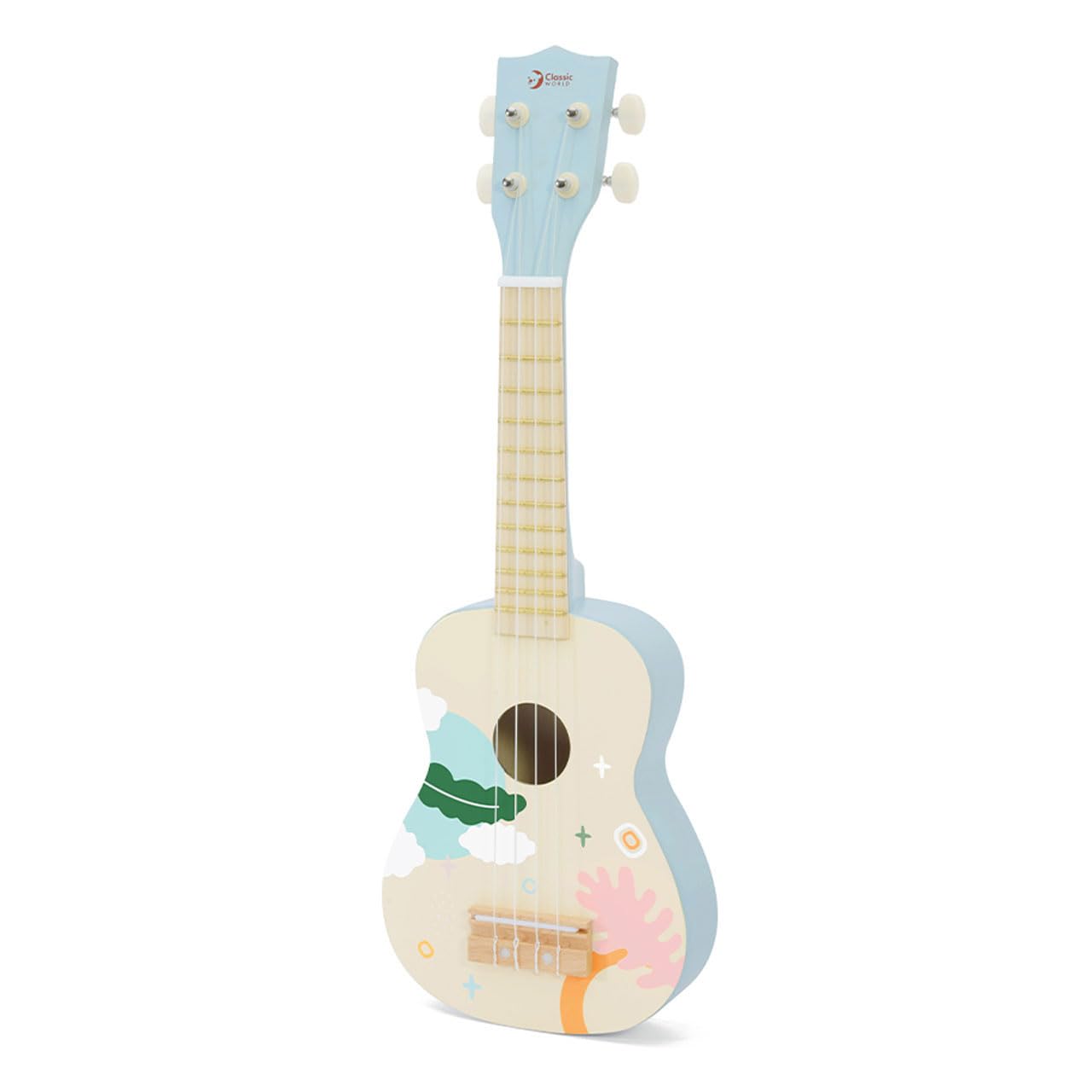Classic World – Instrumento Musical para niños – Ukelele Iris de Madera – a Partir de 3 años