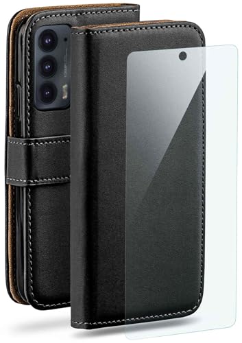 Housse Motorola Edge 20 avec support et porte-carte noir