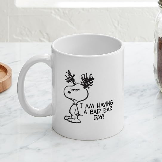 Taza de cerámica 11 oz Snoopy Bad Ear Day miniatura 4