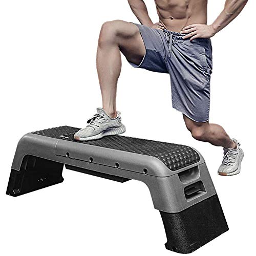 WLDOCA Step Platforms, Fitness Platform Aerobic Stepper Exercise Step Platform Dumbbell Bench Multifunctional Fitness Pedal Black Safety Non-Slip Footplates