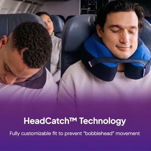 Image of Cabeau TNE S3 Deluxe Luxury Travel Neck Pillow for Airplanes with Patented Seat Strap and Head Hold Technology (Lavender)