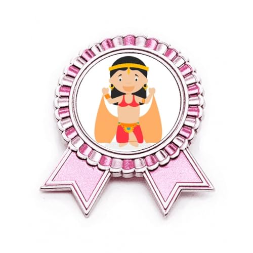 Broche rose danseuse orientale en métal M à fixation sécurisée