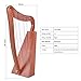 Harp, AKLOT 15 Strings Mahogany Harp 22 Inch Height for Adult Professional Beginner with Tuning Wrench,Black Gig Bag,Strap (NO Spare String, International Standard Strings)