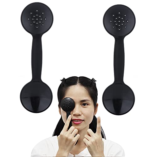 2 Pcs Dual-use Black Handheld Eye Occluder Plastic Vision Optics Optometry Instrument for Eye Chart Exam (Black)