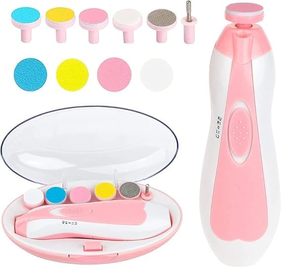 KEYMAX Baby Nail Trimmer, Electric Safe Nails Clippers and Cutter Set for New Born Kids and Toddlers Toes & Fingernails, Infants Nail Filer Cutting Tool, Kids Nail Care, Polish and Trim (Pink)-image-31