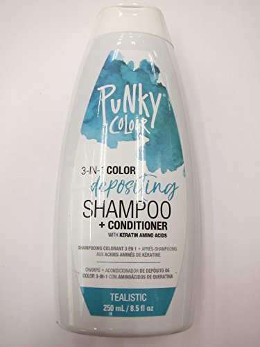 Punky Color Depositing Shampoo + Conditioner, Tealistic, 8.5 fl oz (Pack of 2)