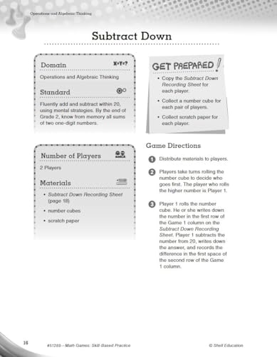 Math Games: Skill-Based Practice for Second Grade