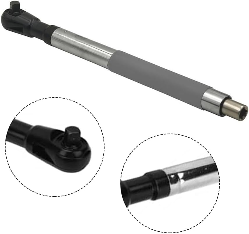 Offset Extension Wrench-Impact, Electric Ratchet Wrench, Chain Drive Wrench Extender, 1/2-Inch Electric Drill Adapter with 4 Conversion Adapters, Heavy-Duty Slim Design for Tight Spaces(A)