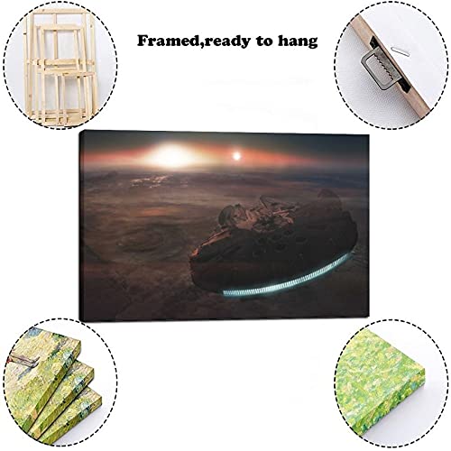 Millennium Falcon Poster Decorative Painting Canvas Wall Art Living Room Posters Bedroom Painting 24×36Inch(60×90Cm) #TOP1