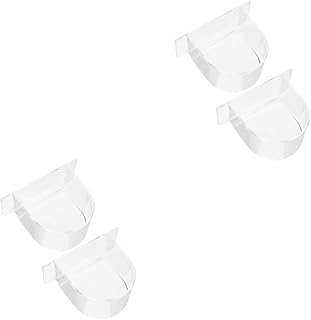 TEHAUX Recipiente De Comida Semicírculo Alimentador De Gaiola De Pássaro Periquito Gaiola De Pássaro Calopsita Gaiola De Pássaro Tigela De Comida Gaiola De Pássaro Dispensador De Água