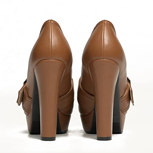 Image of SHODENSE Women Vintage Chunky Platform Loafers Pumps Tassel Round Closed Toe Slip On Suede Block High Heel Dress Loafer Shoes Buckle Strap Oxford Loafers Fringe Pump Dressy Chic Sexy Y2k 4-11 M US