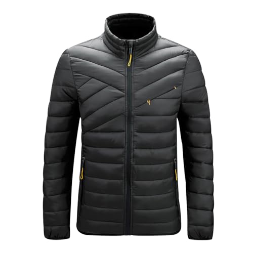 Chaqueta Plumas Hombre Plumifero Plumífero Abrigo Plumon Acolchado Plumiferos Chaqueta Acolchada Cazadora Plumas Puffer Quilted Jacket Abrigos Acolchados Plumíferos Hombre Primavera Invierno Negro XS