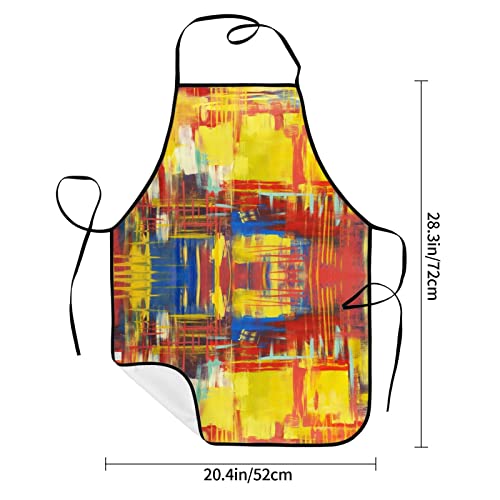 Senheol Artist Apron Abstract Paint Aprons Kitchen Chef Waterproof Adjustable Apron For Bbq With Pockets For Men Women #TOP4
