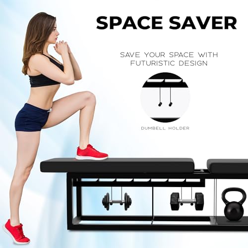 Image of Durafit - Sturdy, Stable and Strong Foldable Bench Max User Weight 500 Kgs Multilevel Incline And Decline Exercise Home Workout