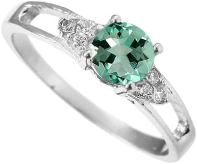 SILVERNROCK Aquamarine Lab Grown Gemstone Silver plated Meditation Ring Men & Wo