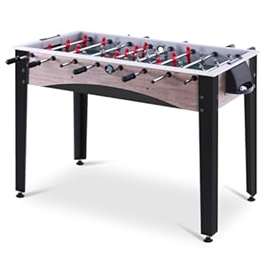 48in Foosball Table, Arcade Table Soccer w/2 Balls for Kids and Adults, Indoor Foosball Table for Home, Game Room w/Wood Grain Finish and Foosball Accessories 48in Foosball Table Arcade Table Soccer w2 Balls for Kids and Adults Indoor Foosball Table for Home Game Room wWood Grain Finish and Foosball Accessories