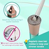 iMusthav 2 in 1 Eyebrow and Facial Hair Remover for Women Painless Electric Razor Epilator Trimmer Shaver with 18K Gold-Plated, USB Rechargeable, 360° LED for Flawless Eyebrow and Face Hair Removal - Image 8