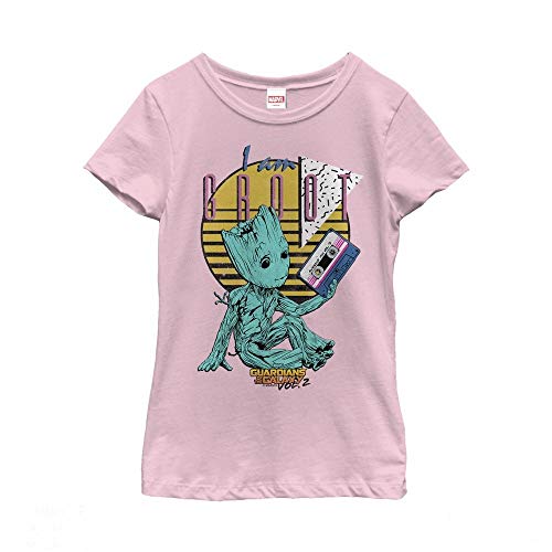 Fifth Sun Marvel Universe 90s Groots Girl's Solid Crew Tee