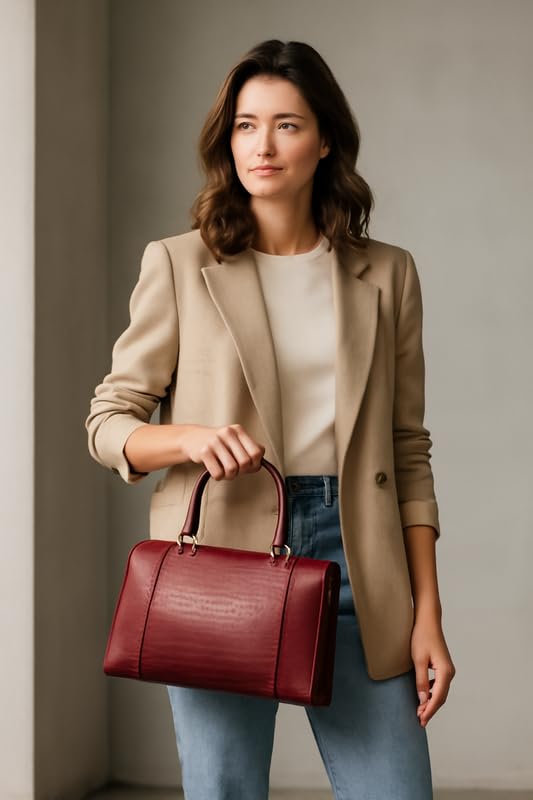 Image of Havilah Women Hand Bag Shoulder Handle Bags Large Capacity Genuine Leather Hand Bags For Women Brown
