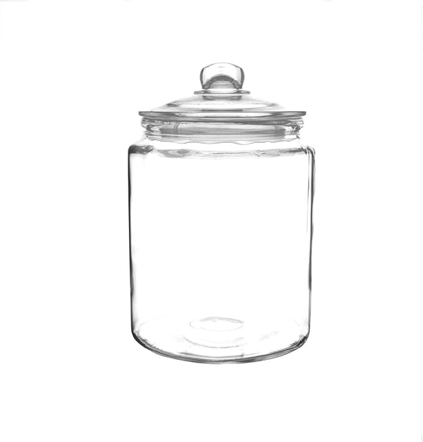 Olympia Biscotti Jar with Lid - Heavyweight & Made of Clear Glass -Attractive Food Storage Jar for Biscuits & Confectionery - 6.35 Litres (293mmx200mm)