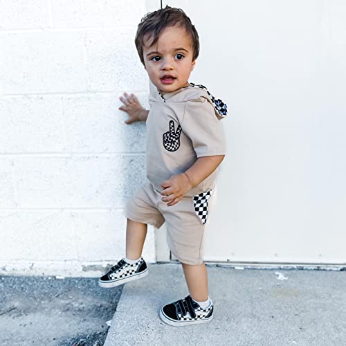 Ledy Champswiin Summer Toddler Boy Clothes Set, Cotton Baby Boy Outfits Hooded Tank Tops and Shorts2