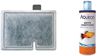 Aqueon Aquarium Fish Tank Replacement Filter Cartridges Small - 9 Pack Aquarium Fish Tank Water Conditioner Bottle, 16 oz Bundle