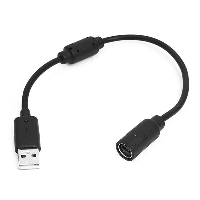 1Pc Black USB Breakaway Accessories PC Cable Cord Adapter Converter for Xbox 360 Controller Xbox 360 Cables