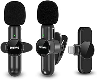 SNZIYAG Wireless Lavalier Microphone for Android Phone,Plug-Play Wireless Mic for Recording,Live Streaming,YouTube,TikTok,Facebook,Intelligent noise reduction,Auto Sync,No APP2pcs mic/TypeC