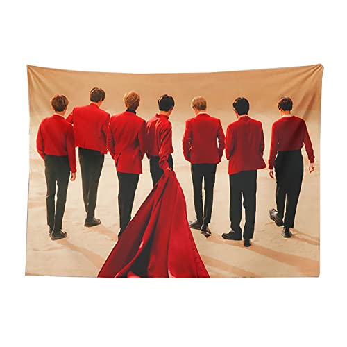 LXYA BTS Mercancía BTS Tapiz K-Pop BTS Jimin Jungkook Suga J-Hope Jin V RM Arte de la Pared de Retratos de Personaje decoración del hogar for Sala de Estar de Dormitorio EJÉRCITO Regalo Caliente Cover