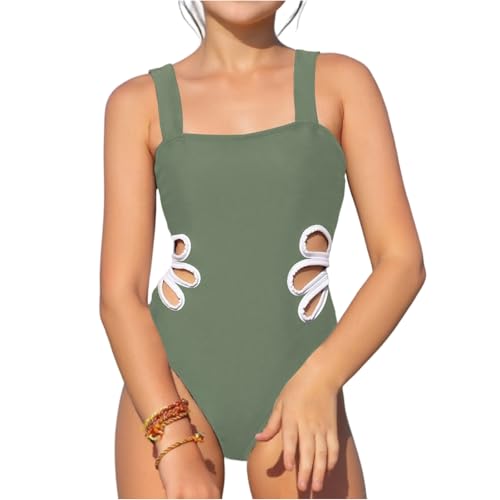 Girls One-Piece Swimsuit Stylish Cutouts Bathing Suit Summer Beachwear 8-12 Years