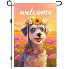 Welcome Sunset Floral Schnauzer