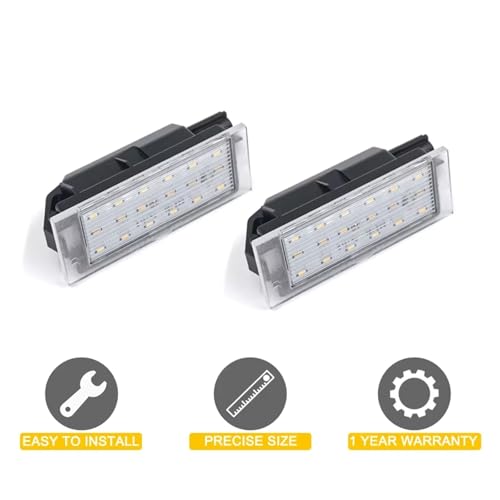 Lámpara LED matrícula para Smart Fortwo 453 ideal para viajes nocturnos seguros 12V 4