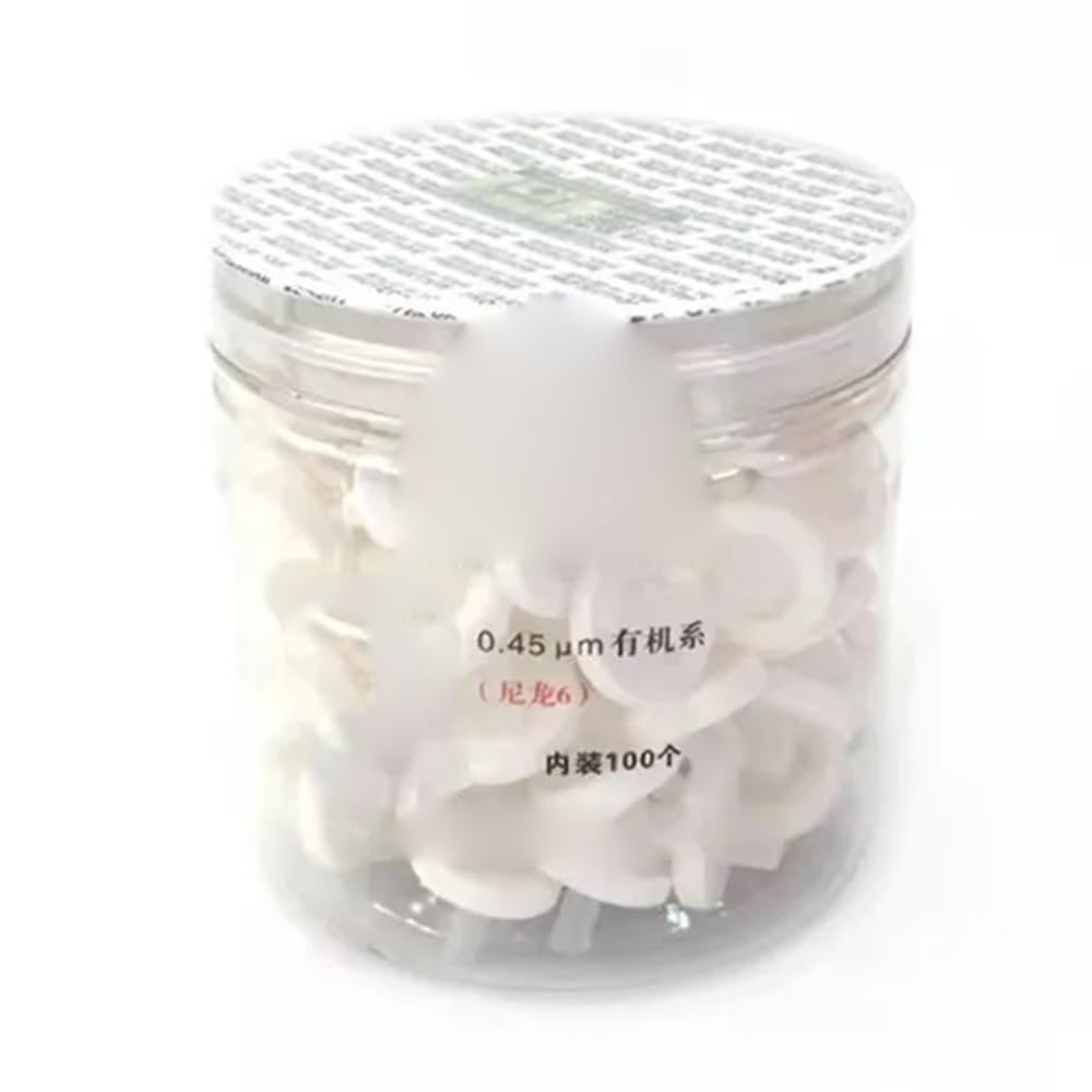 100 sztuk laboratoryjnych nylon/membrana PTFE filtr strzykawkowy 13 mm/25 mm 0,22 lub 0,45 do wyposażenia laboratoryjnego (25 mm 0,22 um PTFE)