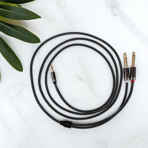 Cable splitter de audio 5mm a dual 6.35mm de 1.8m miniatura 5