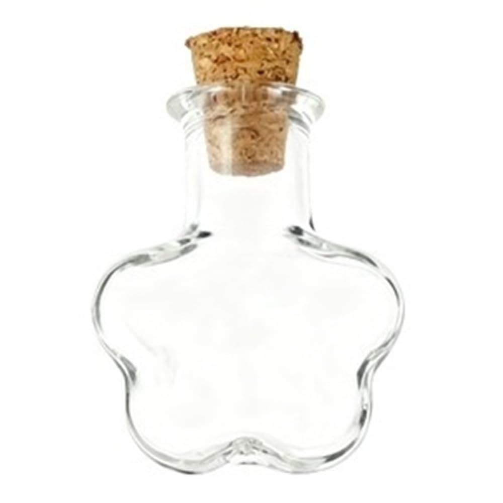 GOCENJIU Small Storage Vial 5pcs Small Vials Mini Glass Bottles for Home Decorations, Transparent Jars Containers with Cork Stopper