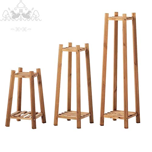 Image of Beauty Panda Teak Wood Multipurpose Plant Stand | 6 Tier Display Plant Stand | Indoor Outdoor Planter Display Shelving (Natural Wood)