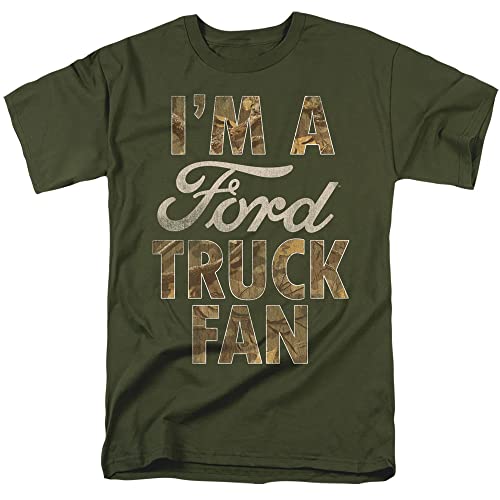 Ford Ford Truck Fan Camo Unisex Adult T Shirt,Military Green, Small