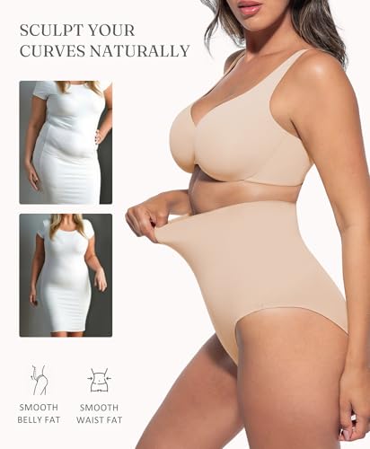 FeelinGirl Tummy Control Underwear for Women Mid-Waisted Stomach Shapewear for Women Seamless Body Shaper Panties3