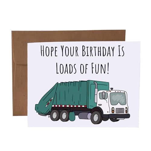 Amazon.com: Garbage Truck Birthday Card | Hope Your Birthday is Loads ...